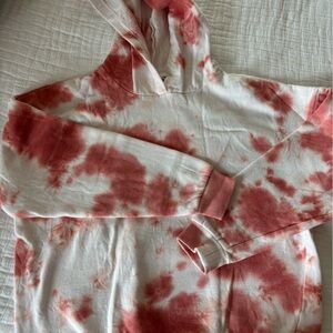 Pink Rose Tie-Dye Hoodie